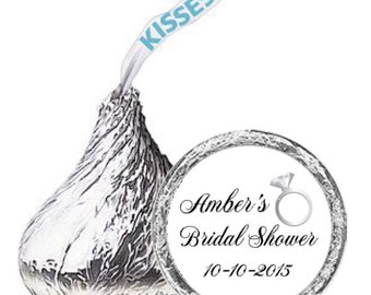 Bridal Shower Hershey Kisses Stickers: 108ct Peel & Stick Favors