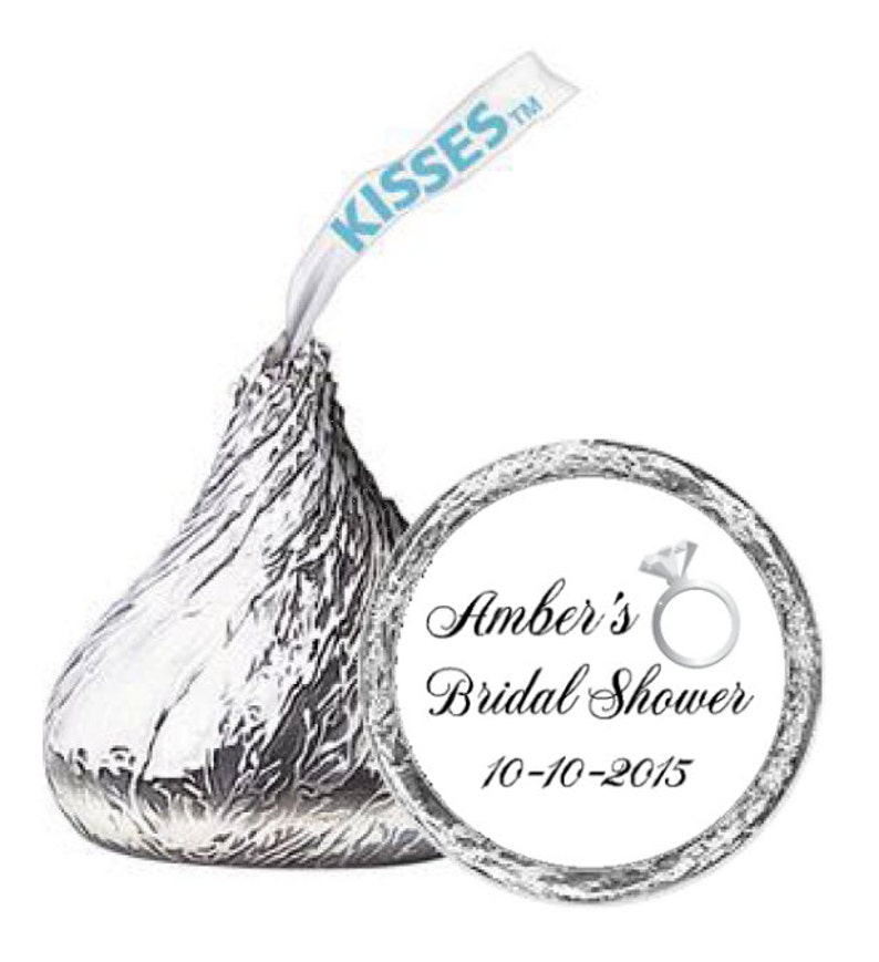 Bridal Shower Hershey Kisses® Stickers Labels, Bridal Stickers, bridal shower favors, Bachelorette kisses labels, Wedding candy stickers image 1