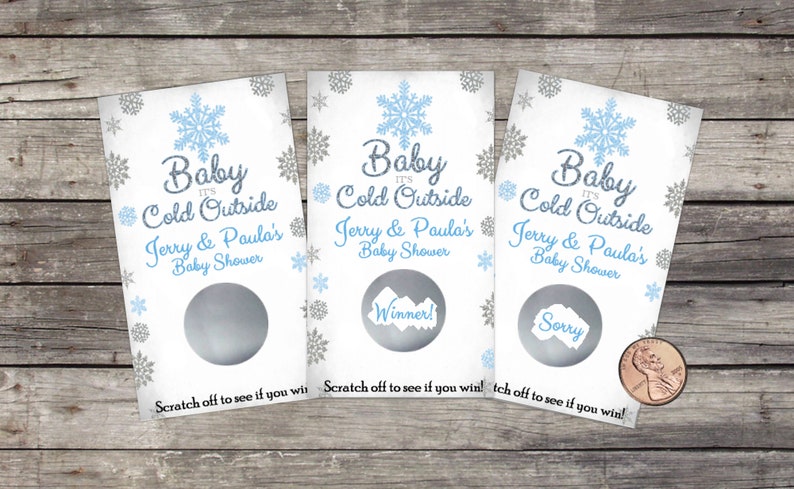 Baby Shower Hershey Kisses® Labels 108ct Winter Wonderland Baby it's cold Outside shower favors, Blue Glitter Winter Theme Baby Shower image 2