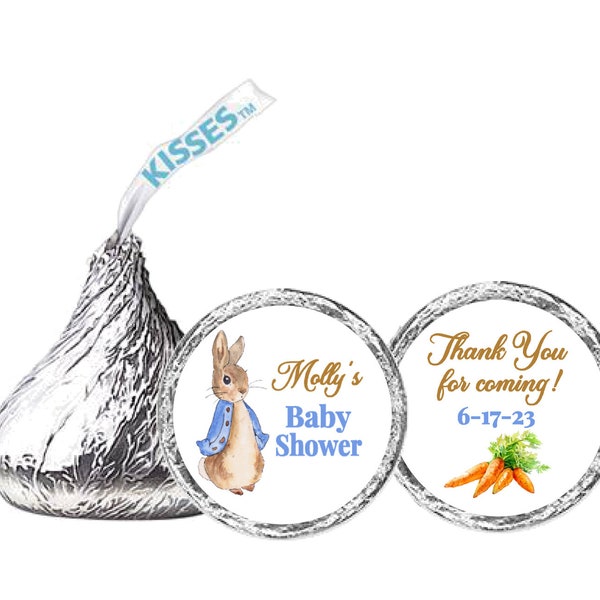 Peter Rabbit Baby Shower Hershey Kisses® Labels, 108 ct, Peter Rabbit Baby Shower, Peter Rabbit Theme, Peter Cottontail - Customizable!