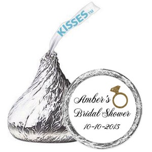 Bridal Shower Hershey Kisses® Stickers Labels, Bridal Stickers, bridal shower favors, Bachelorette kisses labels, Wedding candy stickers image 2