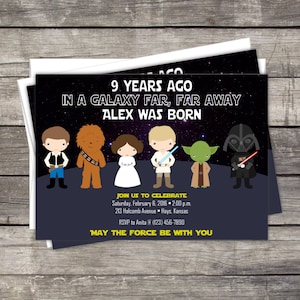 Galaxy Wars Birthday Invitation: Personalized Star Wars Party (DIY or Printed)