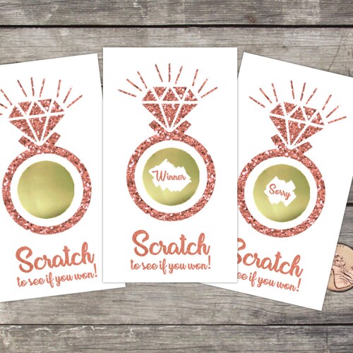 Bridal Shower Scratch off Game Cards 10ct Shower Favor Etsy