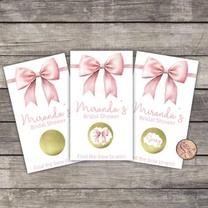 Cartes de jeu à gratter pour la douche nuptiale, ruban rose, loterie à gratter, jeu pour la mariée, or, argent, cartes de jeu à gratter pour la mariée, mariage