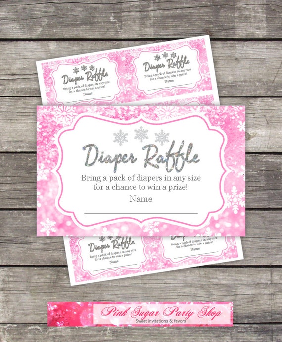 Diaper Raffle Card Inserts Pink Winter Wonderland Baby Shower diaper-raffle-card-inserts-pink-winter-wonderland-baby-shower