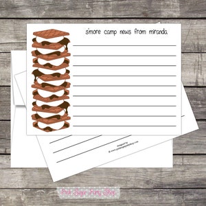 S&#39;more News Camp Stationery: Kids Note Cards & Envelopes (DIY or Printed)