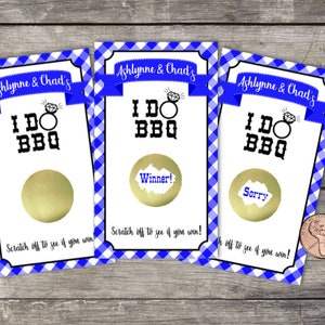I Do BBQ, Bridal Shower Scratch Off Game Cards, 10ct, Shower Favor, lottery scratch off, Couples shower game, Wedding Shower, BBQ Bridal image 3