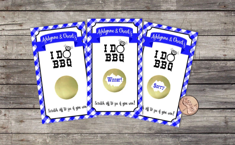 I Do BBQ, Bridal Shower Scratch Off Game Cards, 10ct, Shower Favor, lottery scratch off, Couples shower game, Wedding Shower, BBQ Bridal image 3