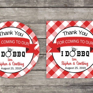 I Do BBQ Favor Tags, BBQ Bridal Shower Tags, Wedding Favor Tags, Couples shower, Thank You Tags, BBQ Wedding Thank you hang tags, gift tags