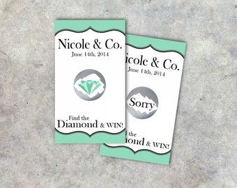 Bridal Shower Scratch Off Game Cards, 10ct, Bridal shower, Bridal shower game, Robins Egg Blue, Party Game, Bridal shower favor, scratch off