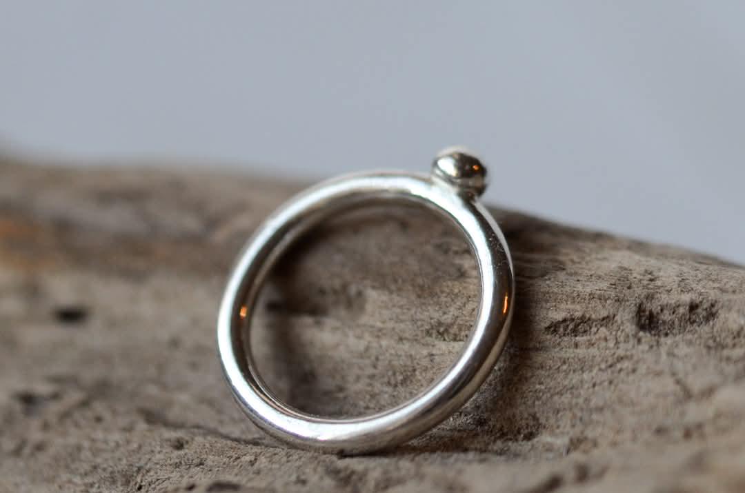 Bague Semainier Argent Massif - Jonc Diamètre 56 - Vintage Occasion