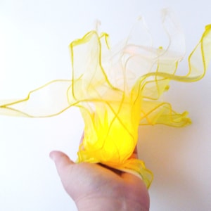 Yellow Fire Cosplay prop, Fire cosplay prop, flame accessory, costume prop, LARP prop, Photoshoot prop