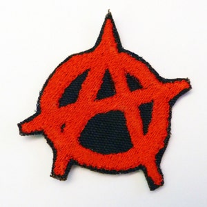 Black Anarchy Patch, Iron-On Patch, Sew-On Patch, Cyberpunk Patch image 5