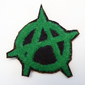 Black Anarchy Patch, Iron-On Patch, Sew-On Patch, Cyberpunk Patch image 3