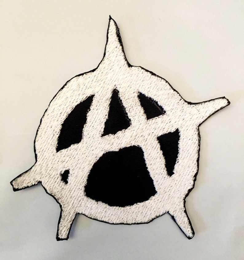 Black Anarchy Patch, Iron-On Patch, Sew-On Patch, Cyberpunk Patch image 6