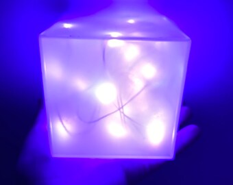 Purple LED glowing prop for LARP, cosplay and costumes