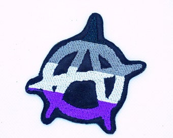 Asexual Pride Anarchy Patch, Iron-On Patch, Sew-On Patch