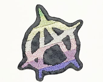Genderfae Pride Anarchy Patch, Iron-On Patch, Sew-On Patch