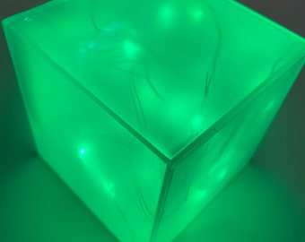 Green glowing cube, cosplay prop, LARP prop, magic cube