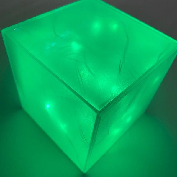 Green glowing cube, cosplay prop, LARP prop, magic cube