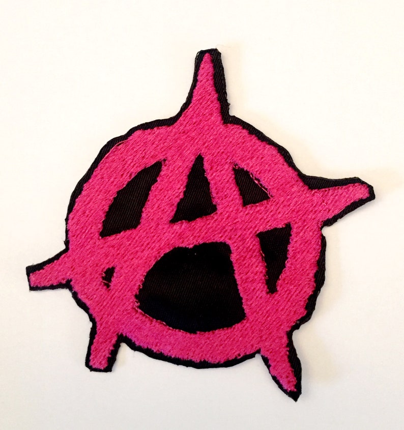 Black Anarchy Patch, Iron-On Patch, Sew-On Patch, Cyberpunk Patch image 7