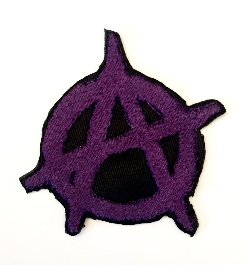 Black Anarchy Patch, Iron-On Patch, Sew-On Patch, Cyberpunk Patch image 8