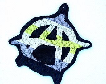 Agender Pride Anarchy Patch, Iron-On Patch, Sew-On Patch