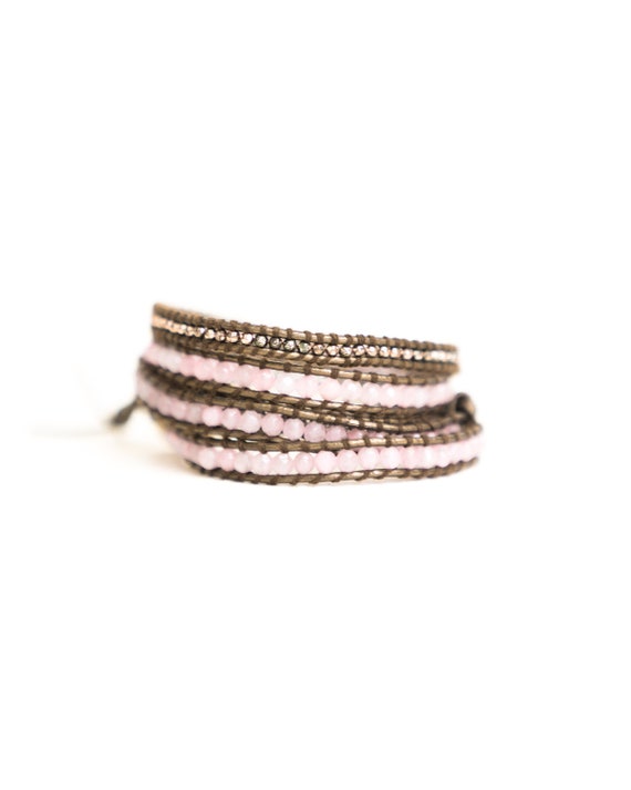Pulsera De Cuarzo Rosa Cristal Pulsera De Cuarzo Boho De De Pulsera De Cuarzo Rosa Cristal Pulsera De Cuarzo Boho De De