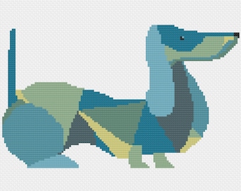 Dachshund Dog Cross Stitch Pattern, PDF, instant download