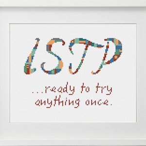ISTP Myers Briggs, PDF, Cross Stitch Pattern, instant download