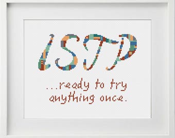 ISTP Myers Briggs, PDF, Cross Stitch Pattern, instant download