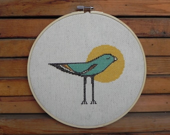 Sun Bird, Cross Stitch Pattern, PDF, instant download