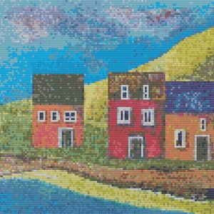 Three Houses pattern, PDF, Cross Stitch Pattern, instant download