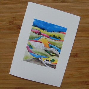 Landscape and Houses Card Set, Blank notecards with envelopes, Housewarming Gift image 3