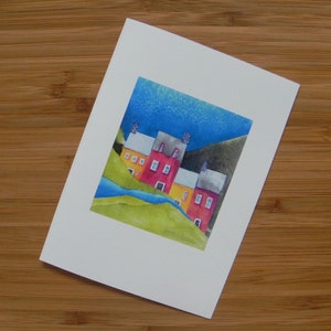 Landscape and Houses Card Set, Blank notecards with envelopes, Housewarming Gift image 4
