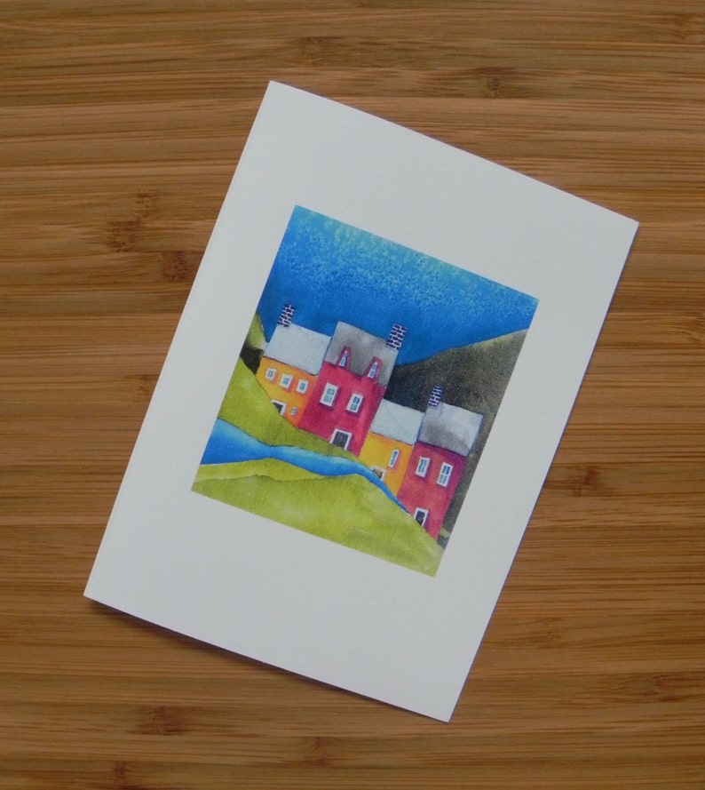 Landscape and Houses Card Set, Blank notecards with envelopes, Housewarming Gift image 4