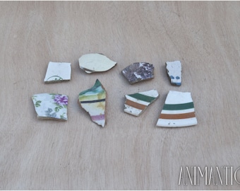 Eight ceramic fragments, finds from under ground (Sicily)