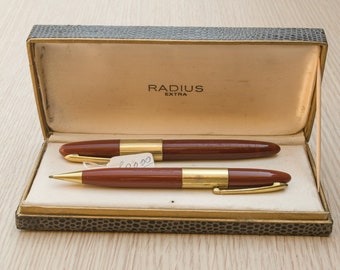 Parure Italian fountain pen RADIUS EXTRA '60 NOS with pencil and original case