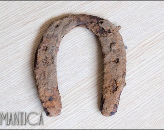 Rustic antique Lucky Horseshoe digging finds with two remaining nails