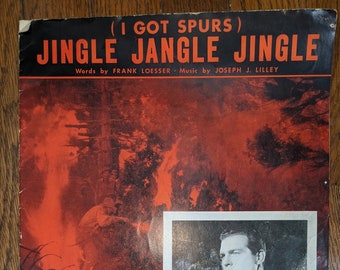 Vintage Soundtrack | 1940s Music | Sheet Music | Susan Hayward | Jingle Jangle Jingle (I Got Spurs) | Piano, Guitar and Lyrics