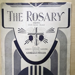 The Rosary sheet music |  Vintage sheet composition  | Piano Music | Guitar Chords | Ukulele Chords