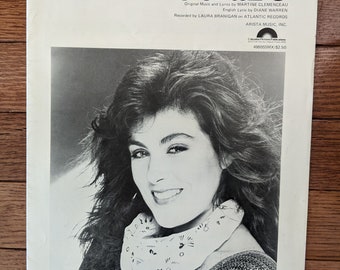 Vintage Sheet Music 1980s Music Piano Solitaire Laura Branigan Diane Warren Martine Clemenceau Composition Sheet Music and Lyrics