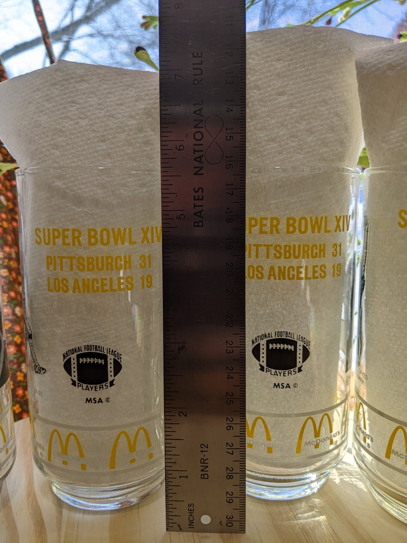 Collector's Set Mcdonald's Super Bowl XIV Cups Pittsburgh Steelers Vs