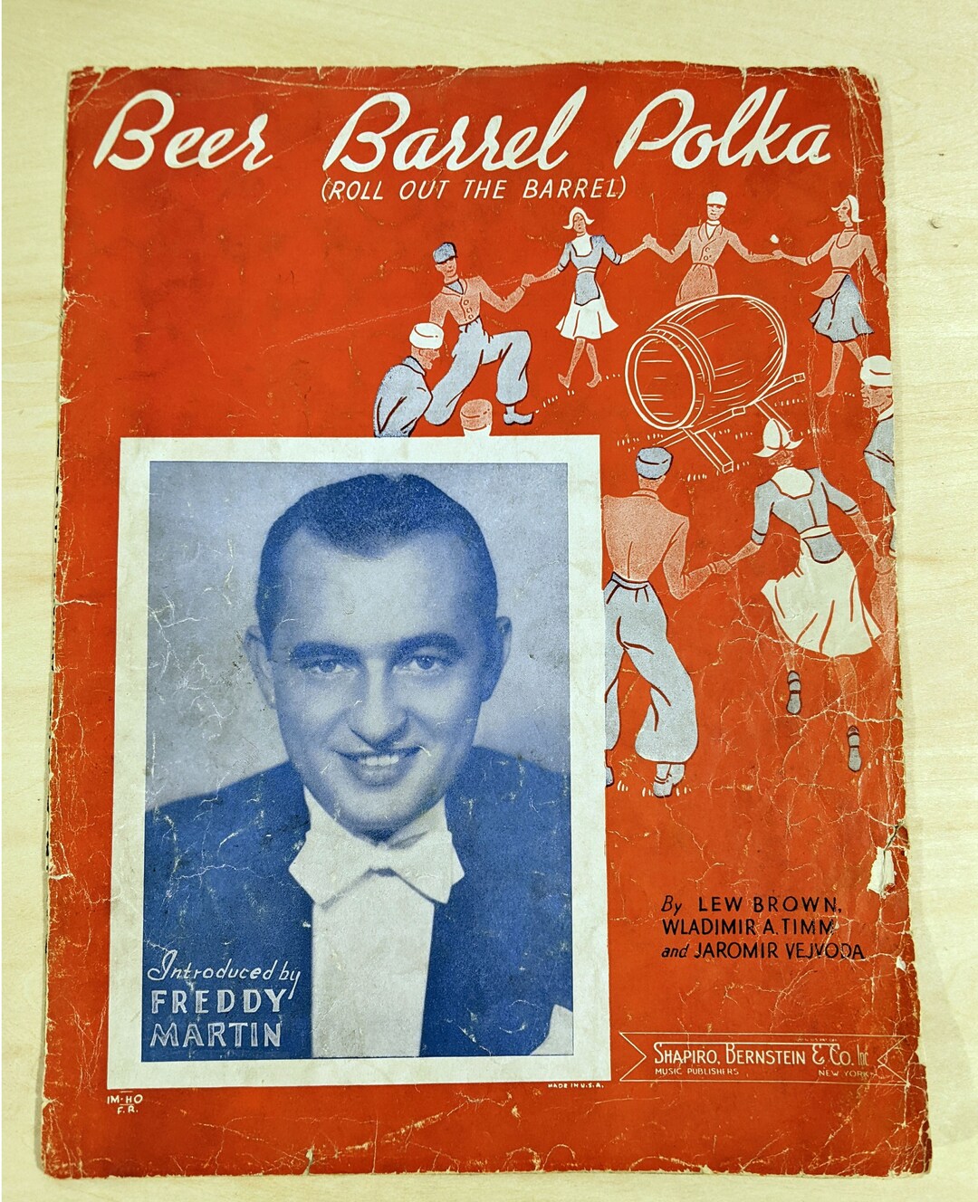 Beer Barrel Polka roll Out the Barrel Vintage Sheet Music 1934 Intro by