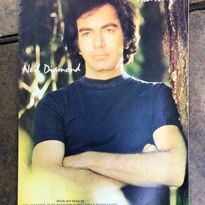 Neil Diamond Heartlight Burt Bacharach Carole Bayer Sager Vintage Sheet Music 1980s Music Piano Composition Sheet Music and Lyric
