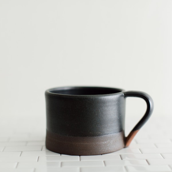 Slade Mug - Black coffee mug or tea mug, a large mug for manly men