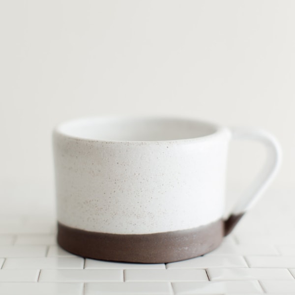 Terrain Mug Glazed in Alabaster - Perfect for coffee or tea