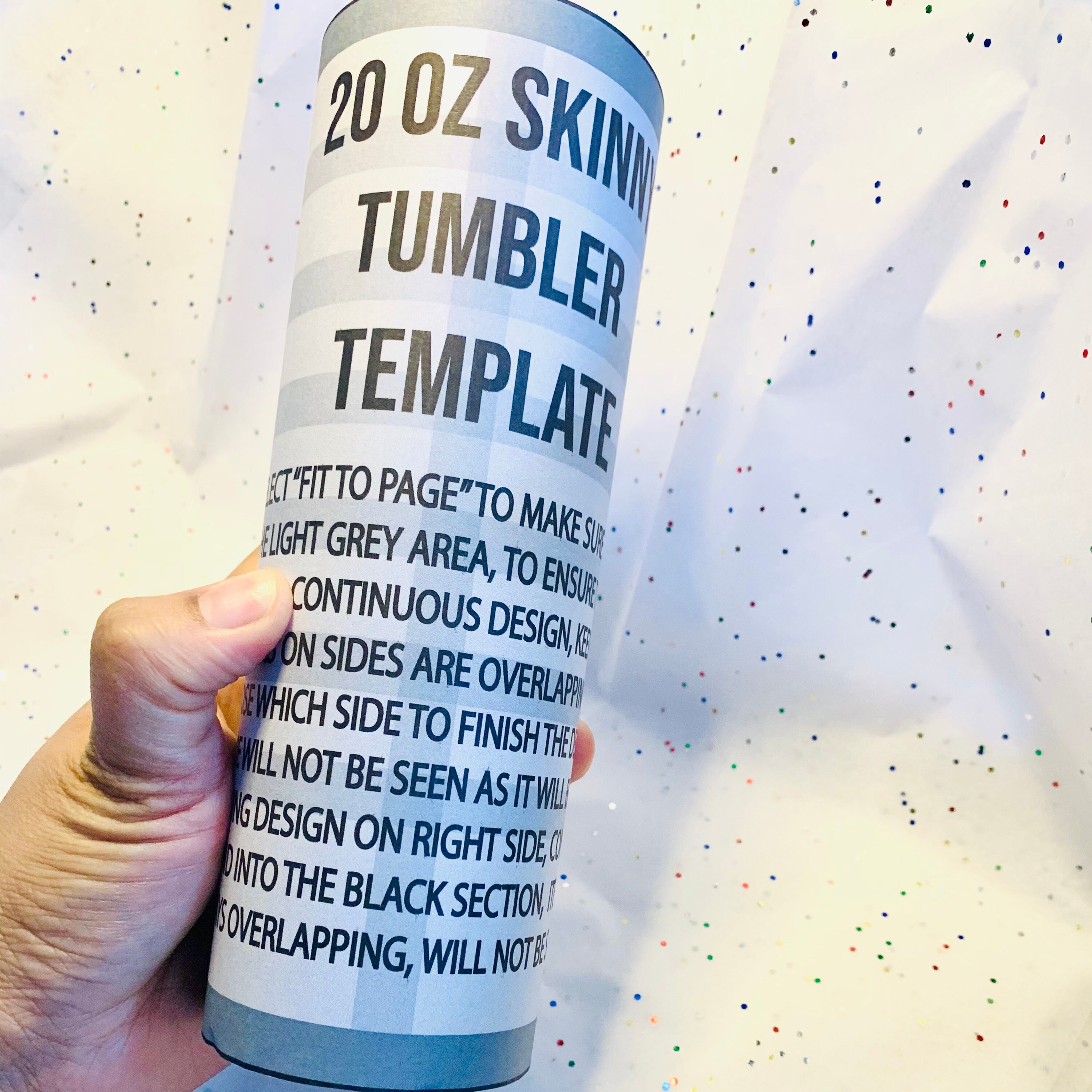 20 Oz Skinny Tumbler Template Svg