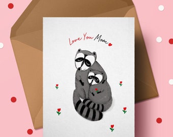Mother's Day Card - Love You Mom -  Greeting Card From Toronto