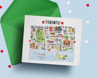 Toronto Map - Greeting Card From Toronto
